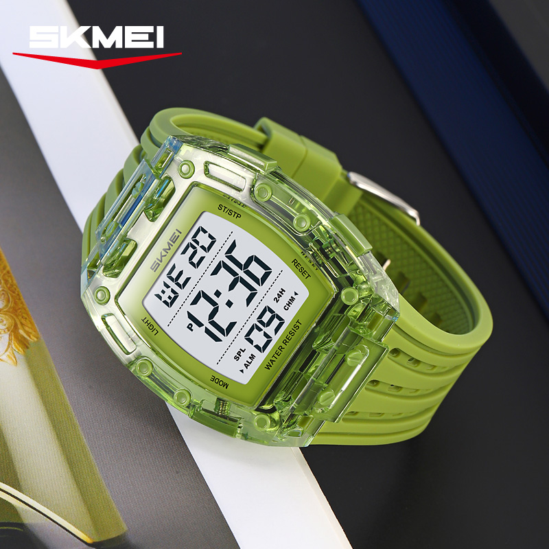 2816 SKMEI Men Transparent Digital Watch Sport Waterproof Wristwatch