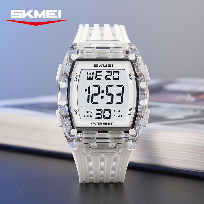 2816 SKMEI Men Transparent Digital Watch Sport Waterproof Wristwatch