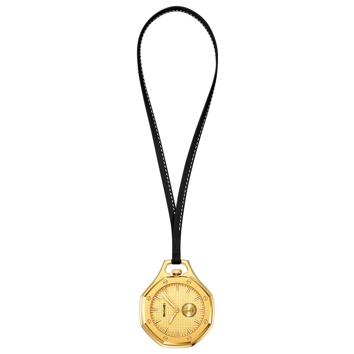 SKMei 2866 Wholesale SKMEI Octagonal Gold Dial Quartz Pocket Watch