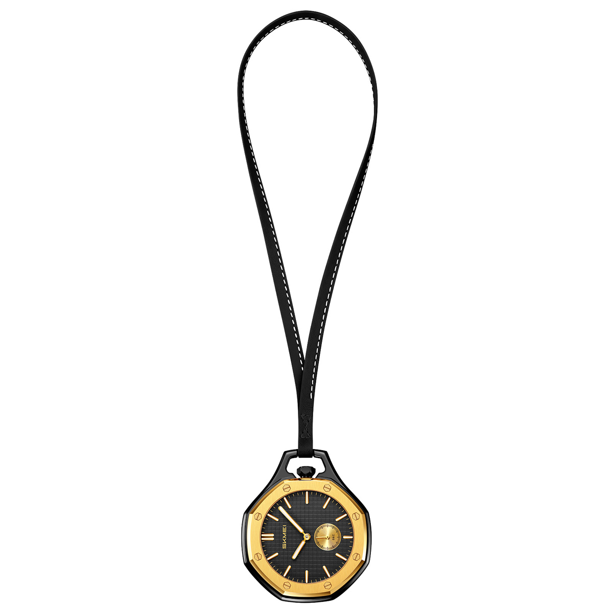 SKMei 2866 Wholesale SKMEI Octagonal Gold Dial Quartz Pocket Watch