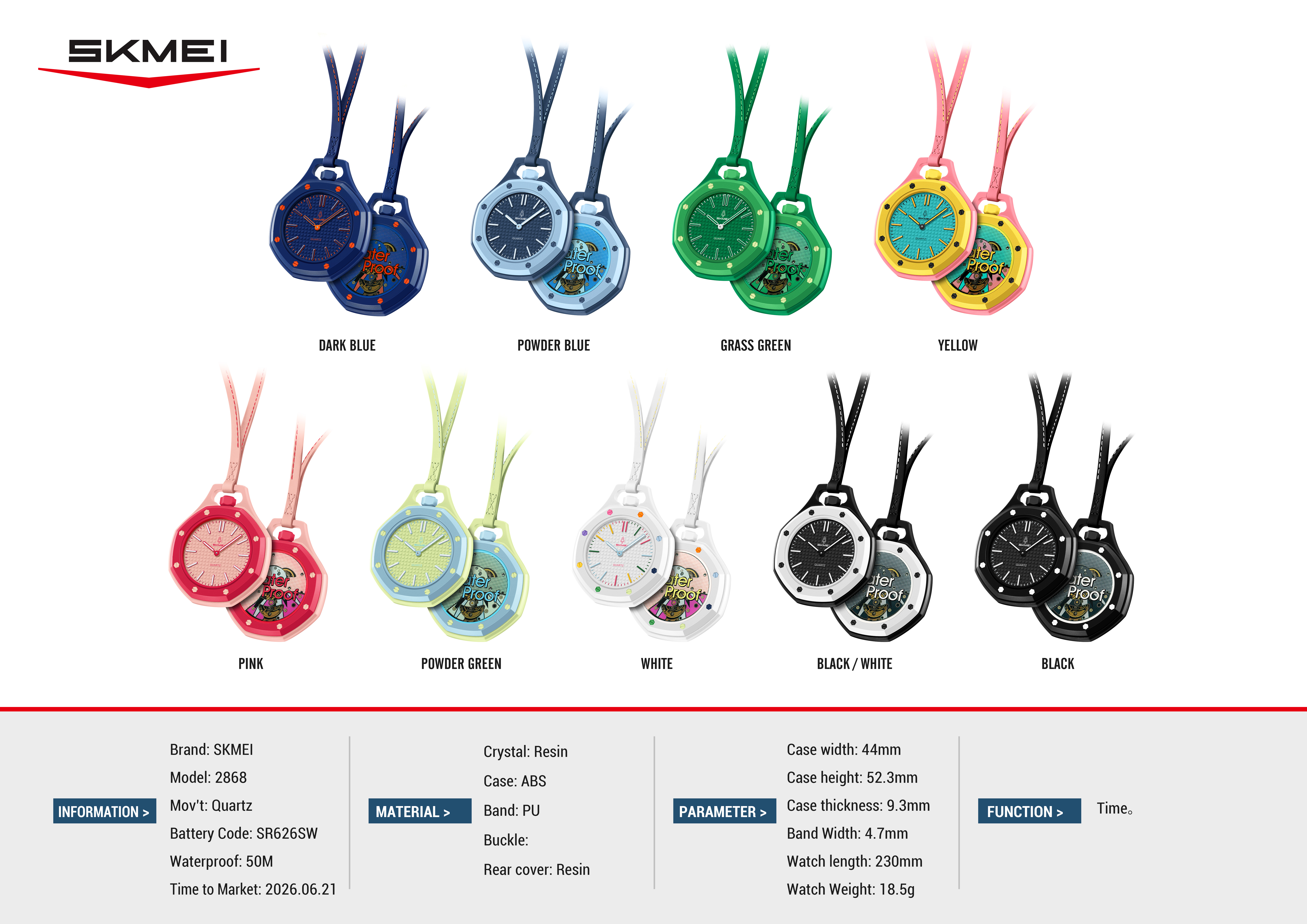SKMEI pocket watch model 2868