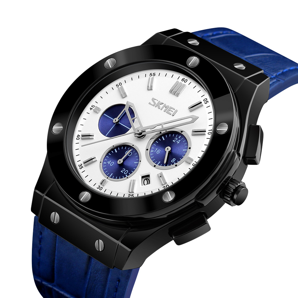 SKMEI 9157 LEATHER QUARTZ WATCH WHOLESALER