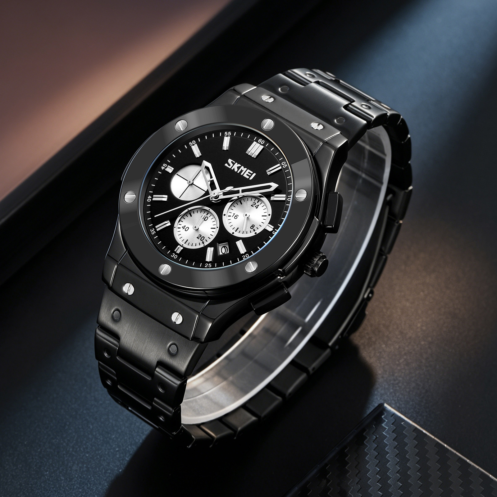 SKMEI 9157 LEATHER QUARTZ WATCH WHOLESALER