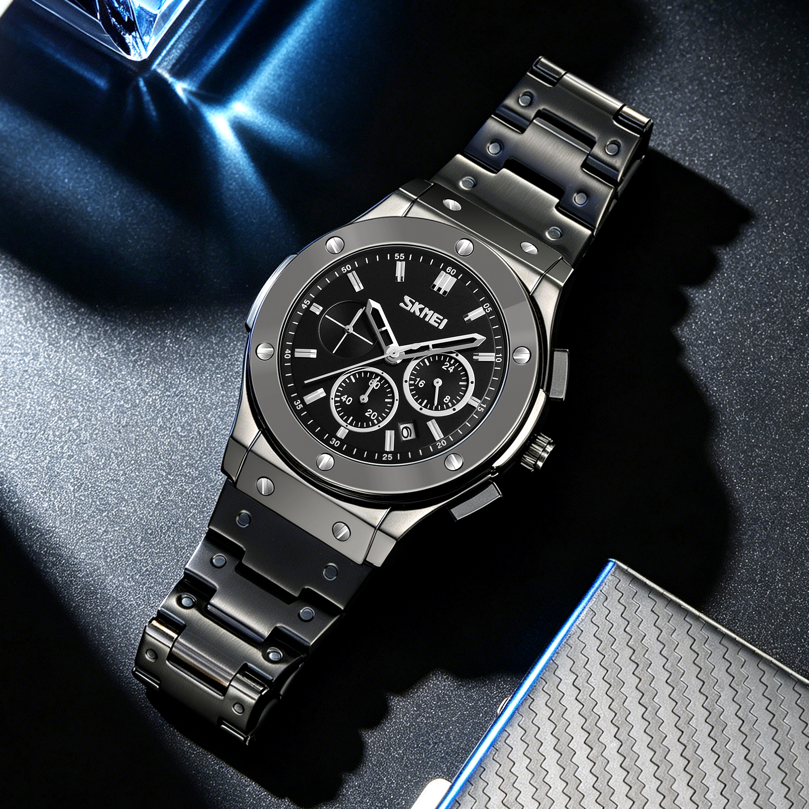 SKMEI 9157 LEATHER QUARTZ WATCH WHOLESALER