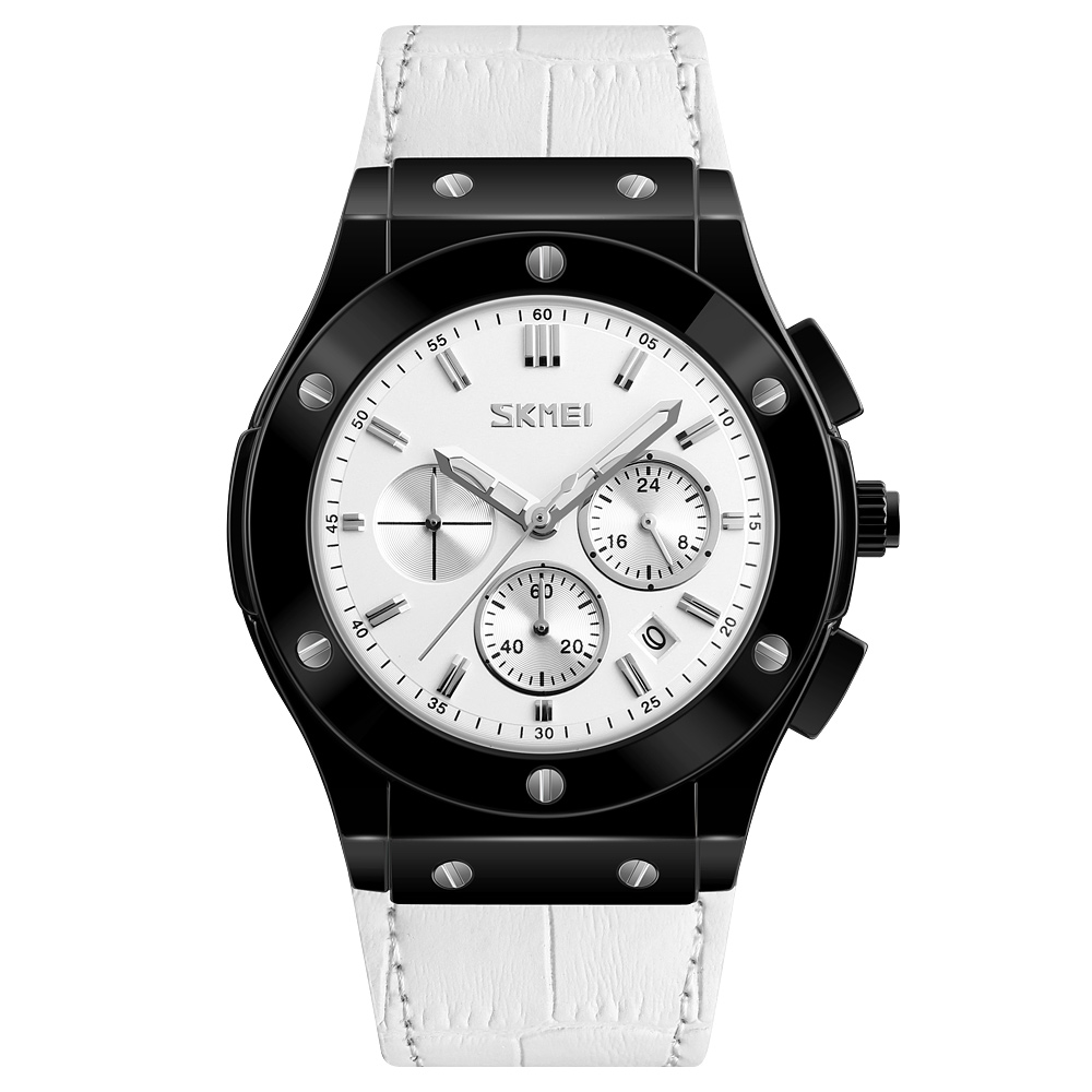 SKMEI 9157 LEATHER QUARTZ WATCH WHOLESALER