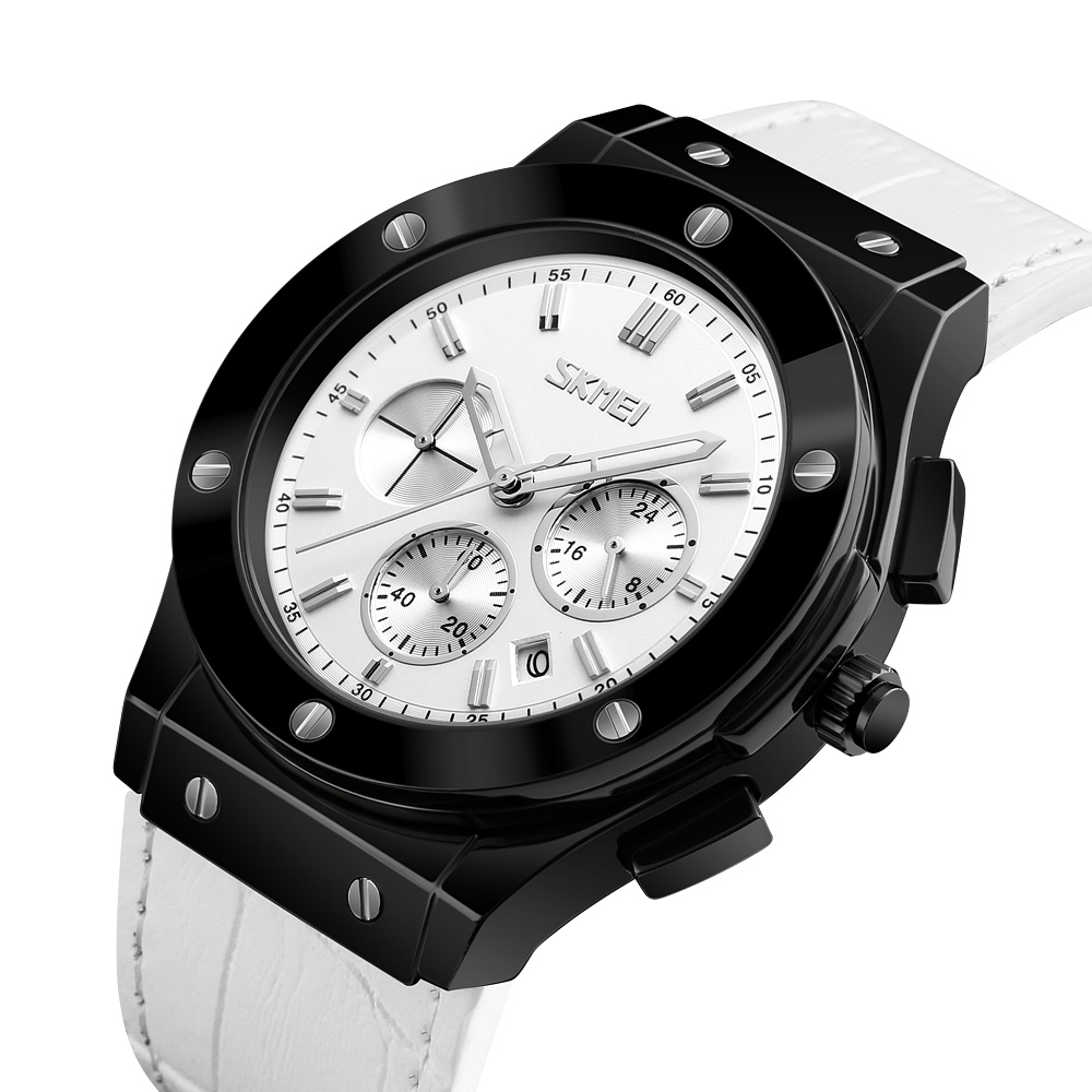 SKMEI 9157 LEATHER QUARTZ WATCH WHOLESALER