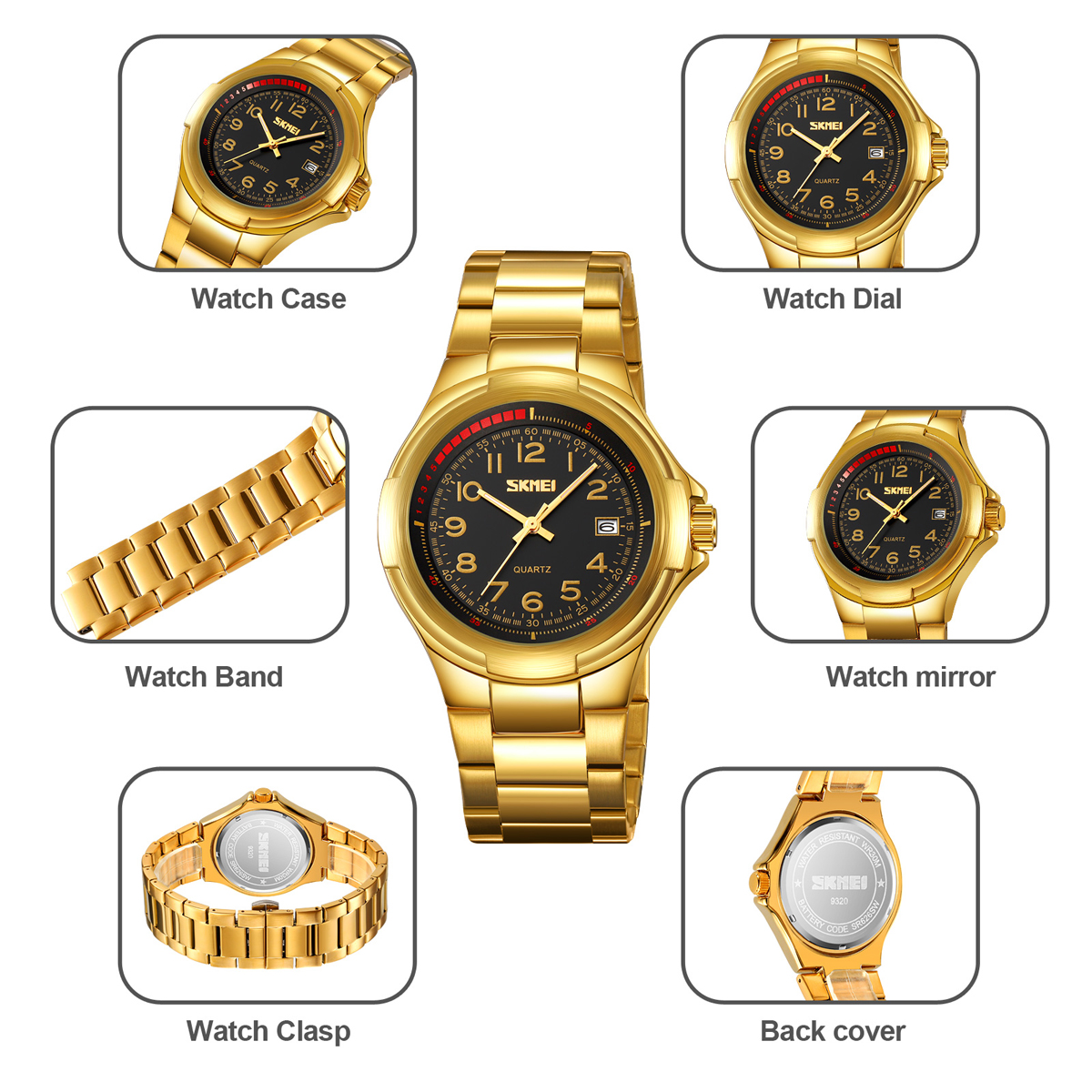 SKMEI 9320 QUARTZ WATCH MEN