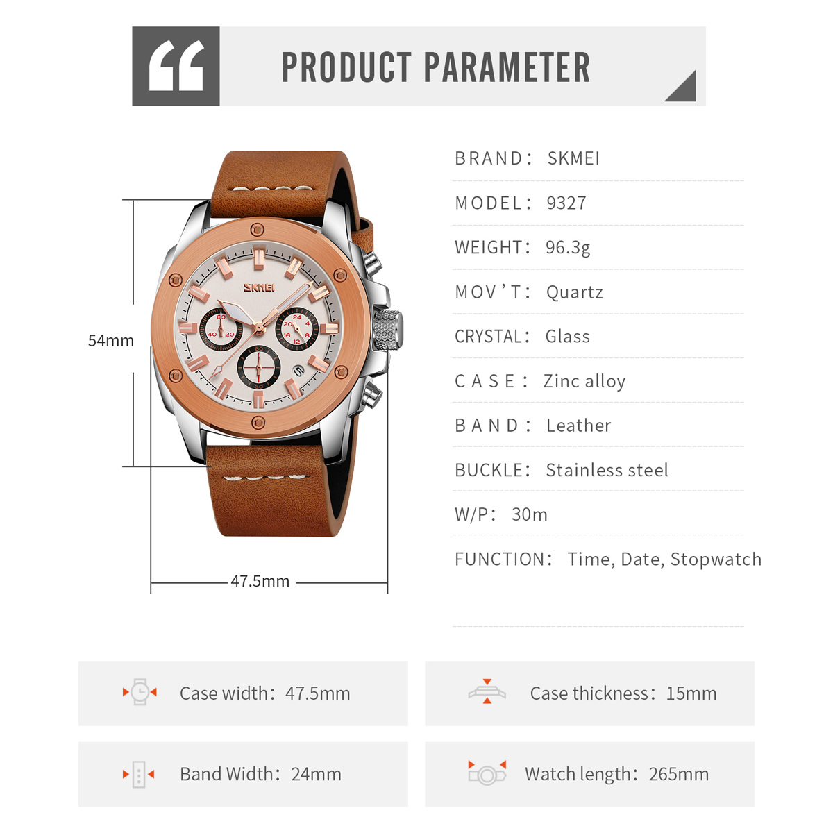 SKMEI 9327 BIG MAN WATCH