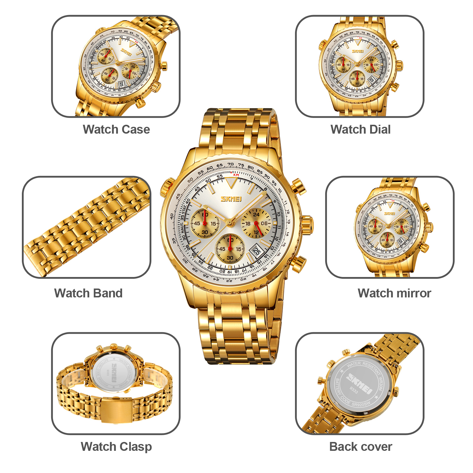 SKMEI 9333 Men Business Watch