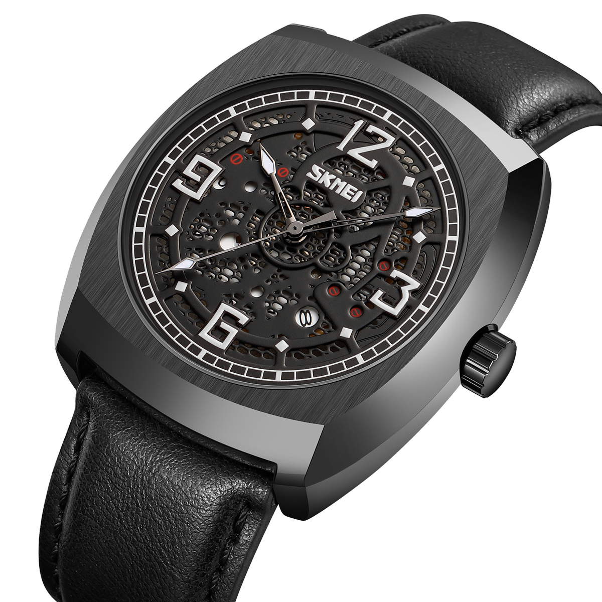 SKMEI 9336 NEW LEATHER QUARTZ WATCH