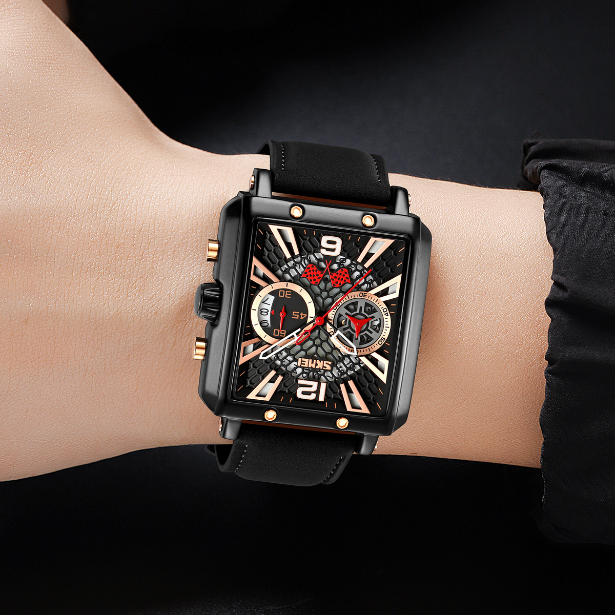 SKMEI 9340 OEM Men's Waterproof Square Quartz Watch