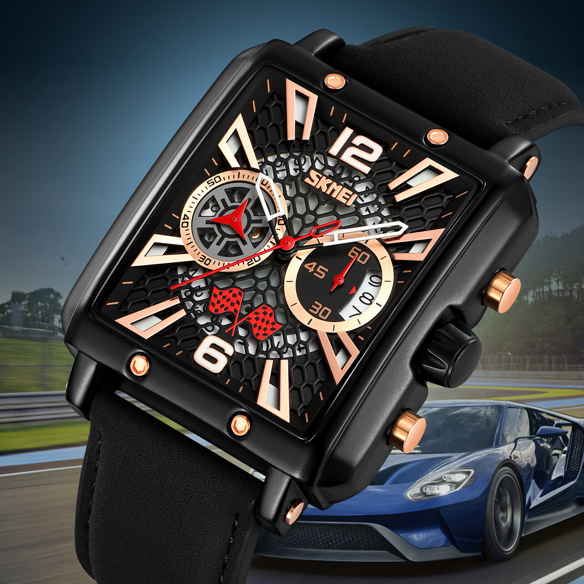 SKMEI 9340 OEM Men's Waterproof Square Quartz Watch