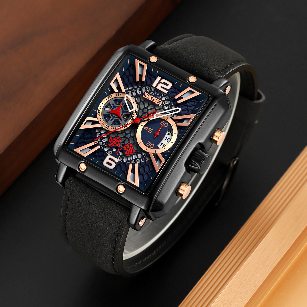 SKMEI 9340 OEM Men's Waterproof Square Quartz Watch