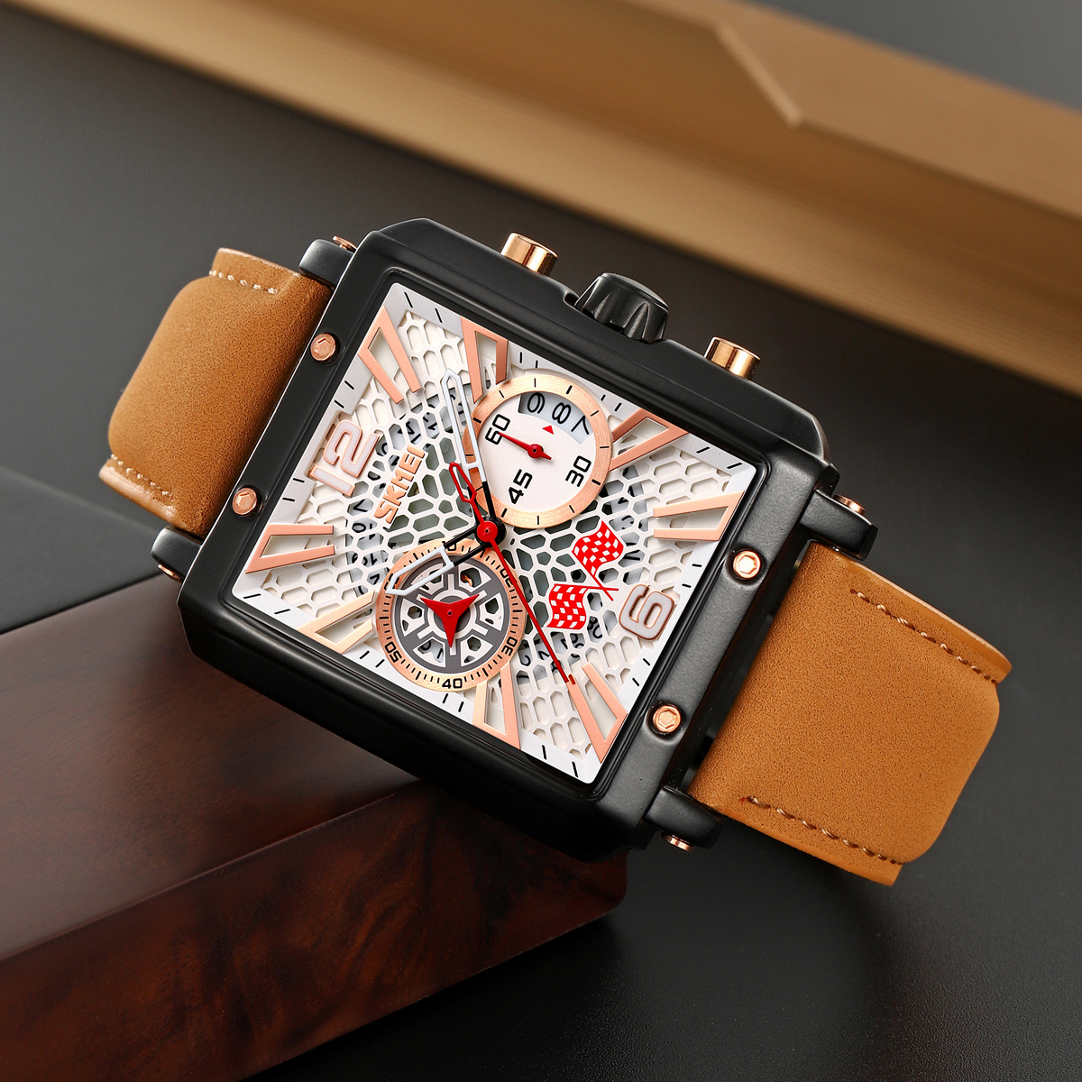 SKMEI 9340 OEM Men's Waterproof Square Quartz Watch