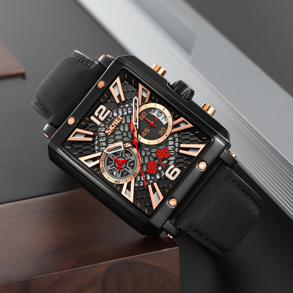 SKMEI 9340 OEM Men's Waterproof Square Quartz Watch