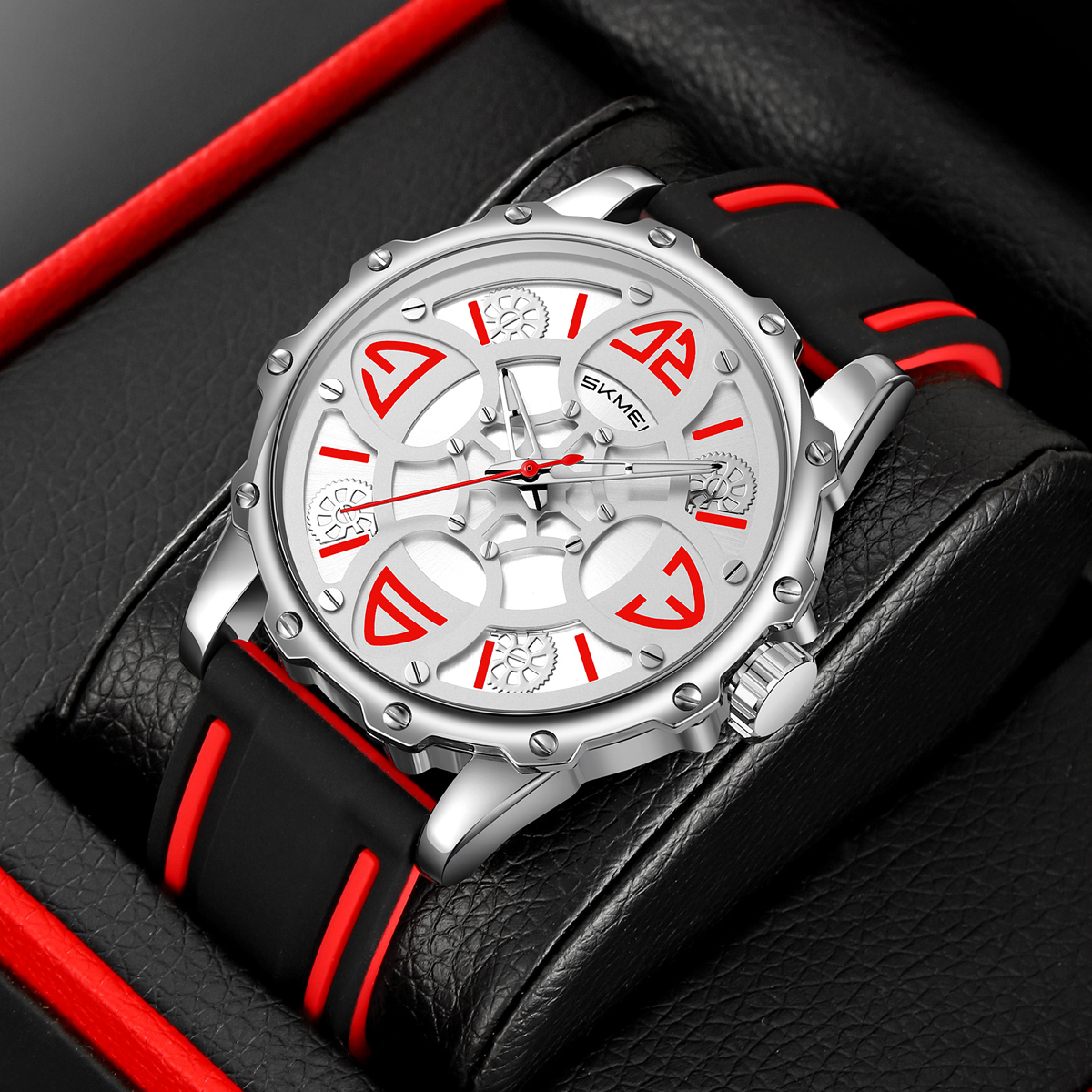 SKMEI 9342 Men's Quartz Watch Silicone Strap Waterproof Custom Logo