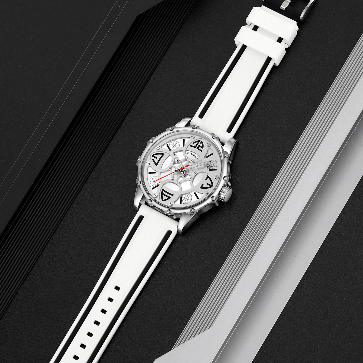 SKMEI 9342 Men's Quartz Watch Silicone Strap Waterproof Custom Logo