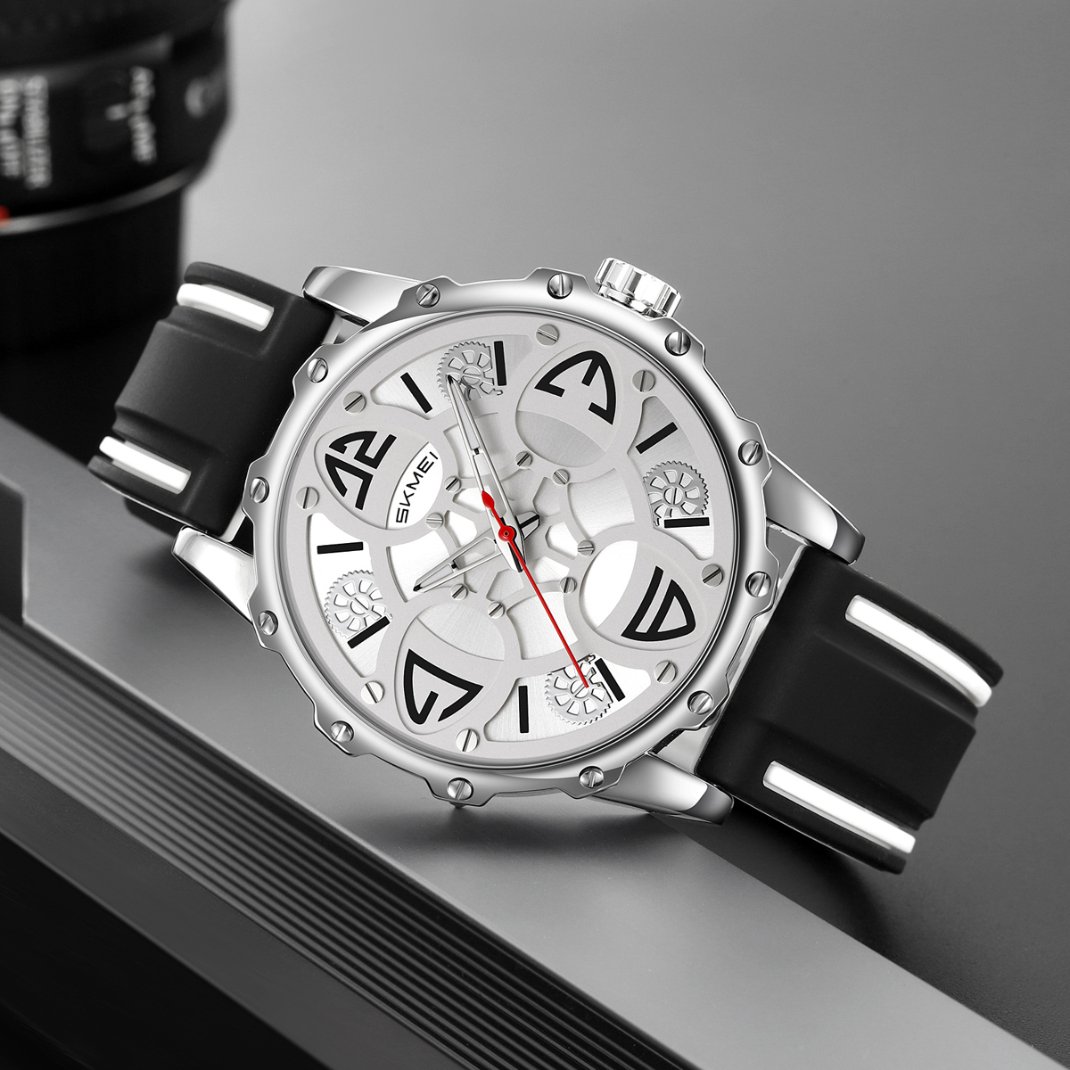 SKMEI 9342 Men's Quartz Watch Silicone Strap Waterproof Custom Logo