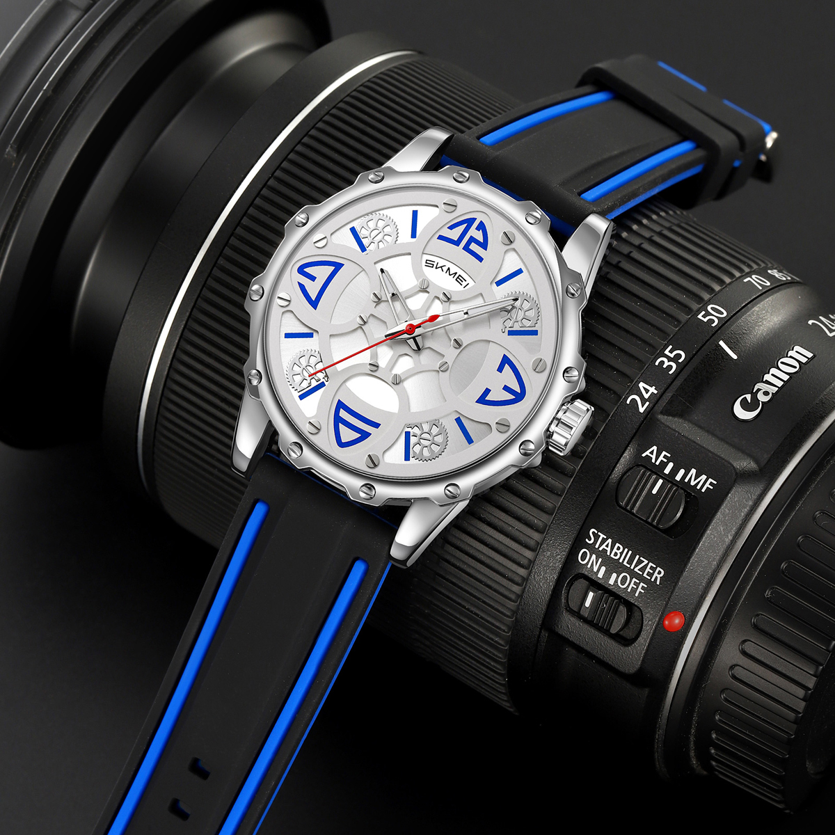 SKMEI 9342 Men's Quartz Watch Silicone Strap Waterproof Custom Logo