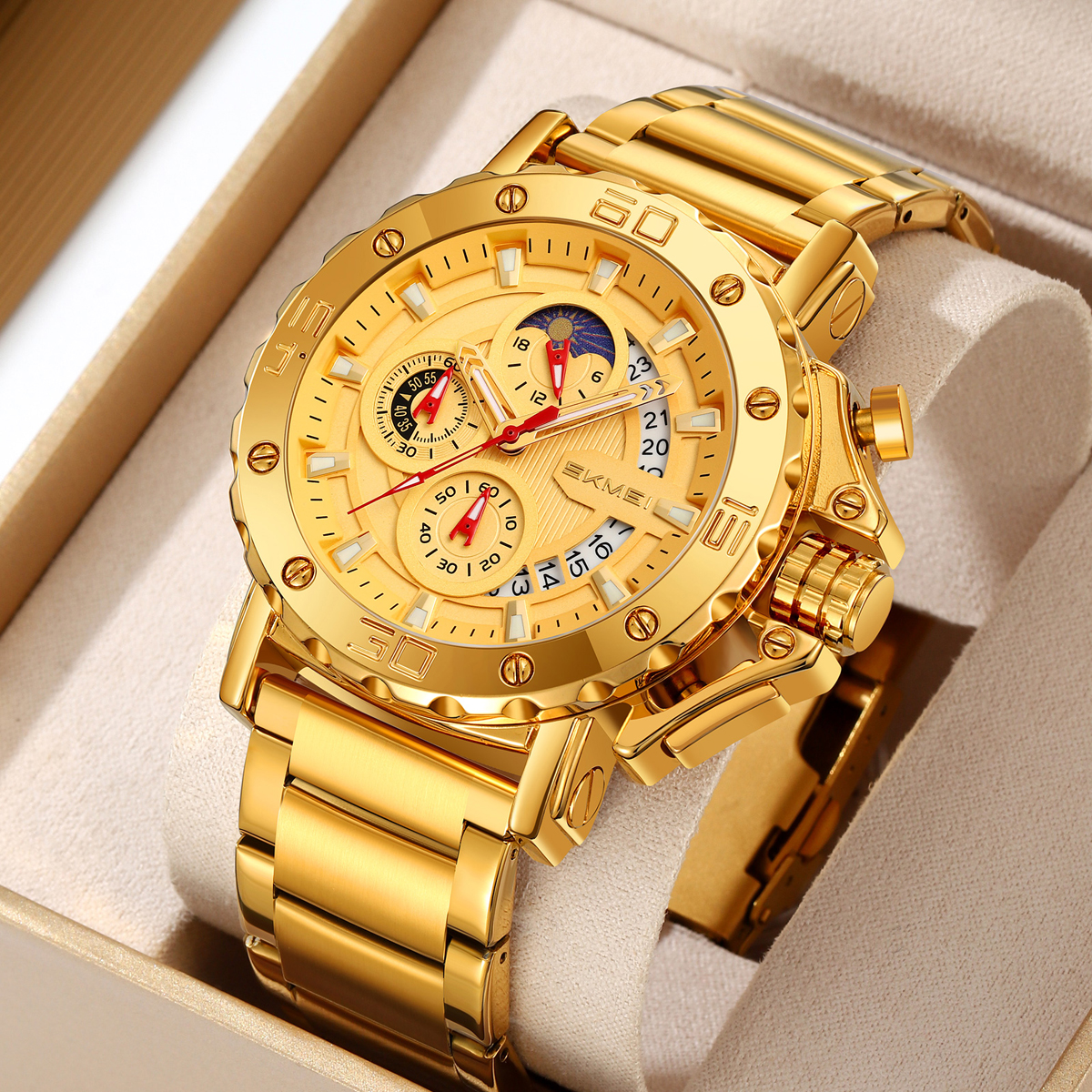 Skmei Watch Wholesale 9344 Luxury Men's Steel Large Wrist