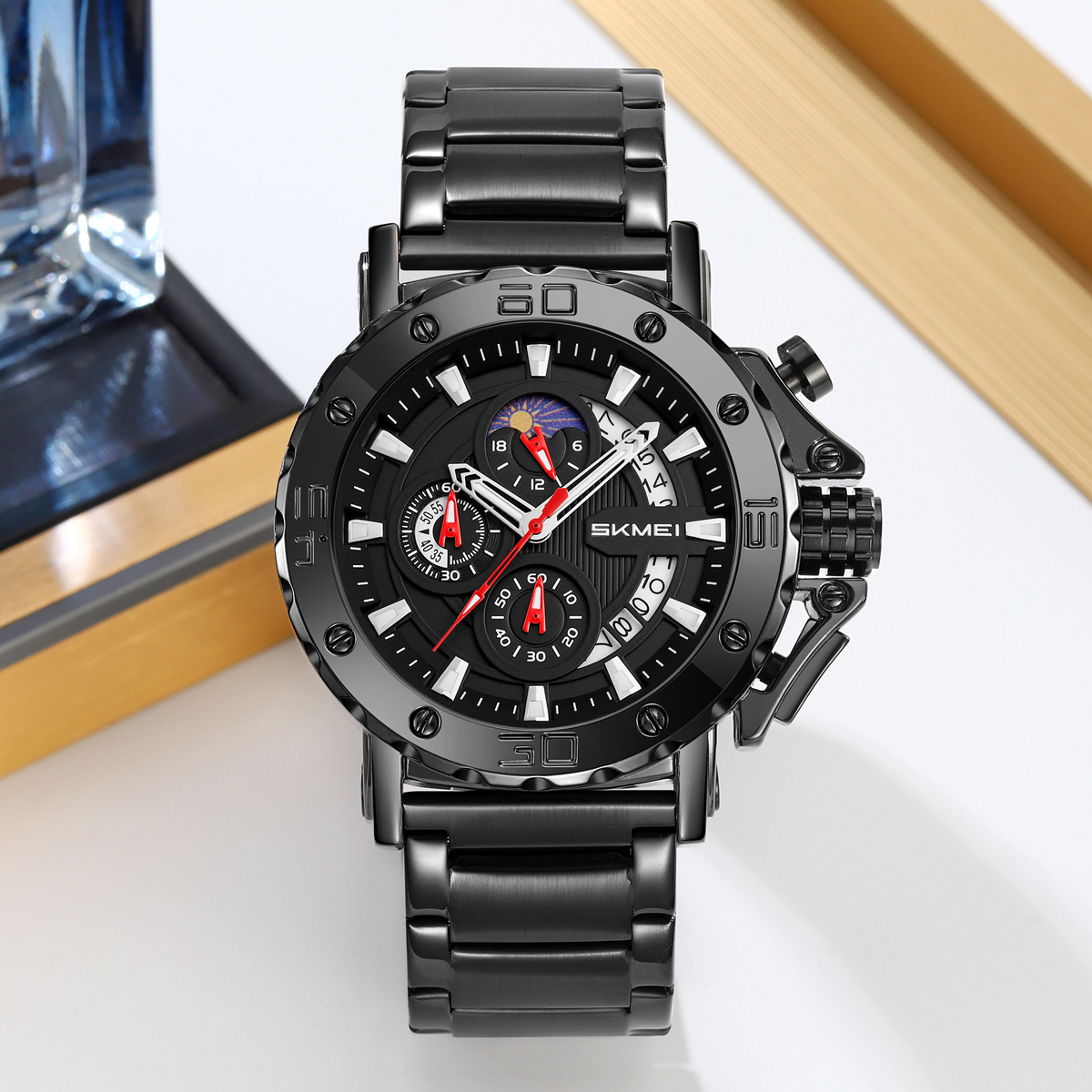 Skmei Watch Wholesale 9344 Luxury Men's Steel Large Wrist