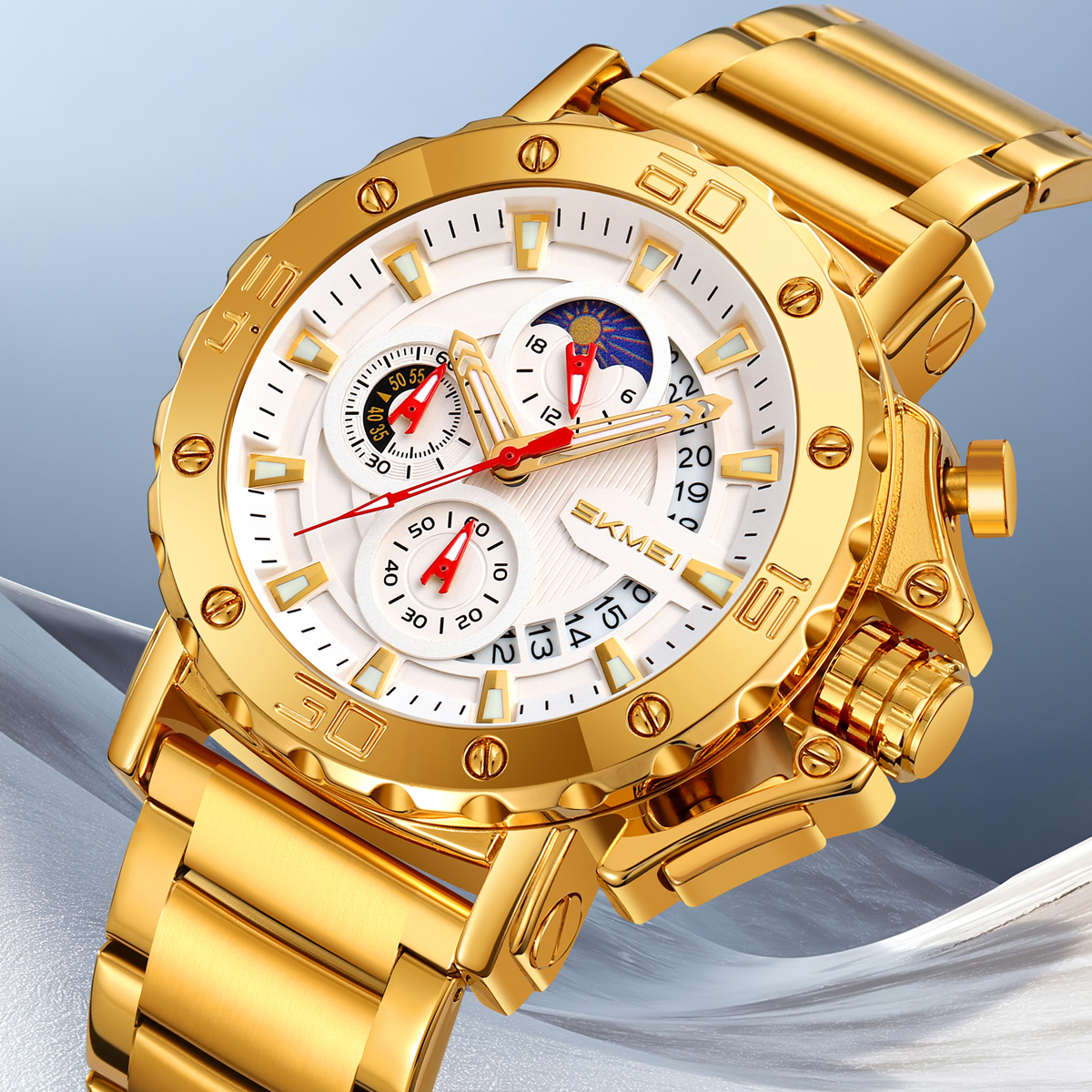 Skmei Watch Wholesale 9344 Luxury Men's Steel Large Wrist