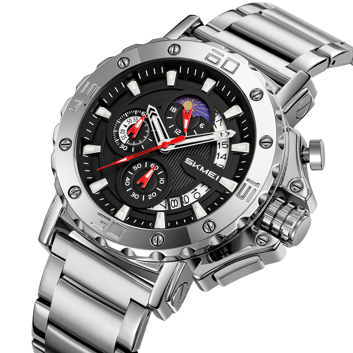 Skmei Watch Wholesale 9344 Luxury Men's Steel Large Wrist