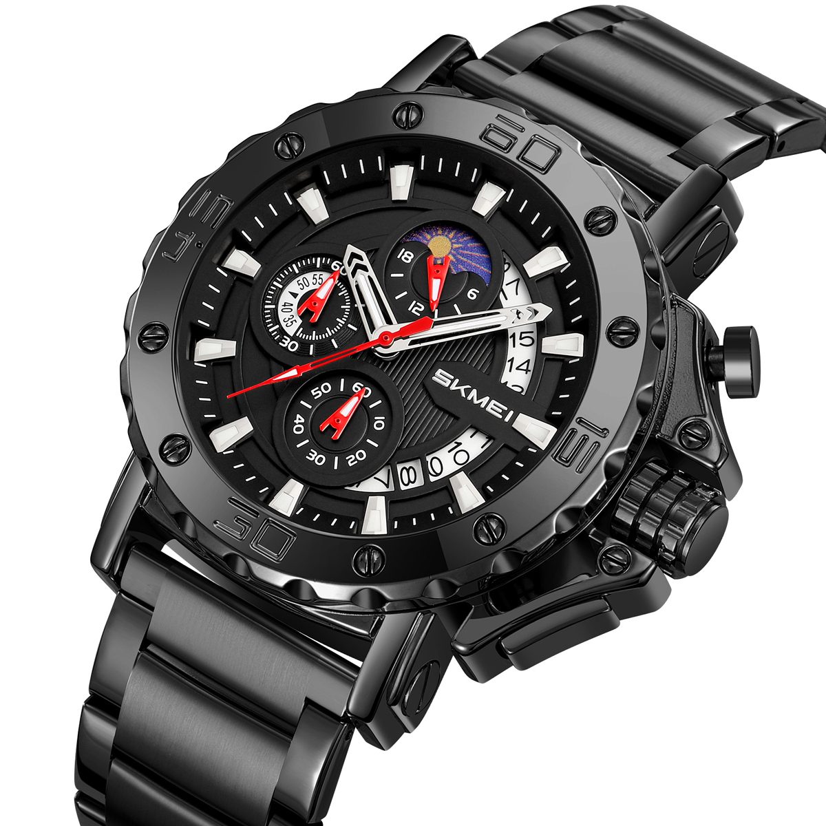 Skmei Watch Wholesale 9344 Luxury Men's Steel Large Wrist