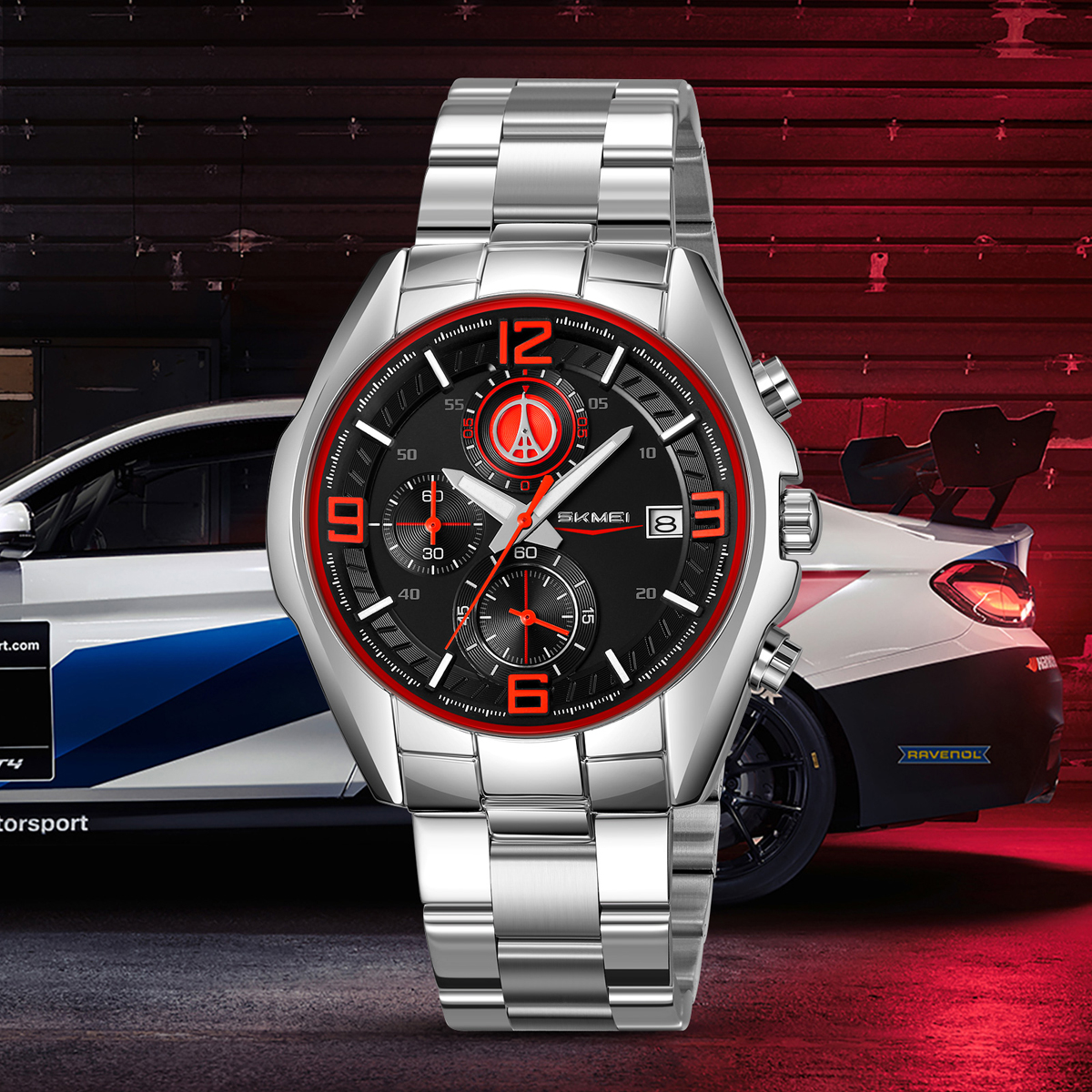 Skmei 9346 New Men's Watch Three Eyes Six Needle Multi-functional Quartz Watch