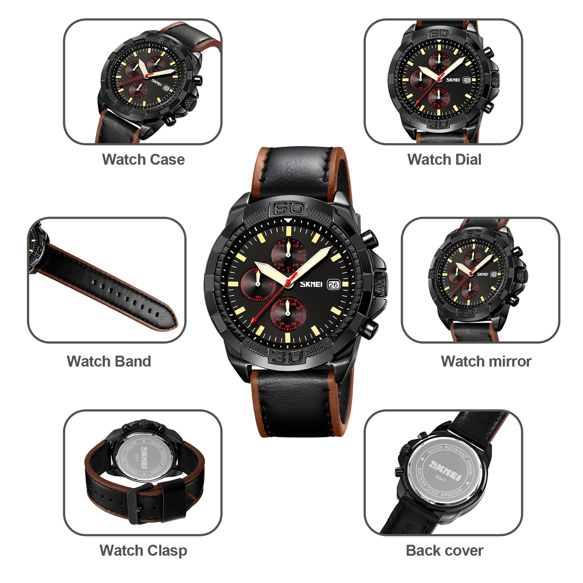 SKMEI Original 9347 Men Luxury Custom Logo Wholesale Relojes Hombre