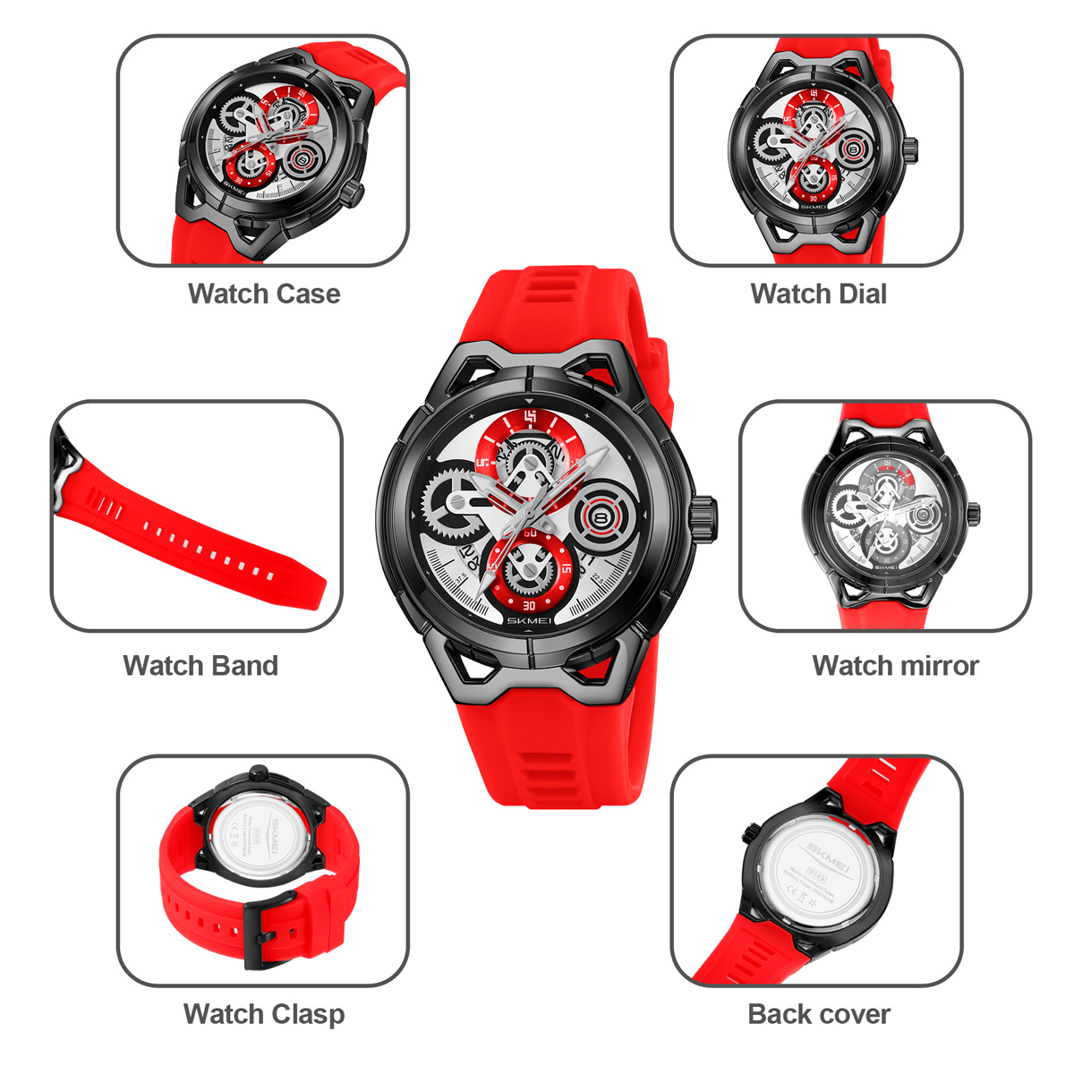 SKMEI 9349 Men's Quartz Silicone Watch