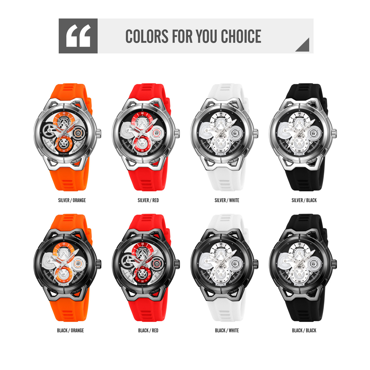 SKMEI 9349 Men's Quartz Silicone Watch