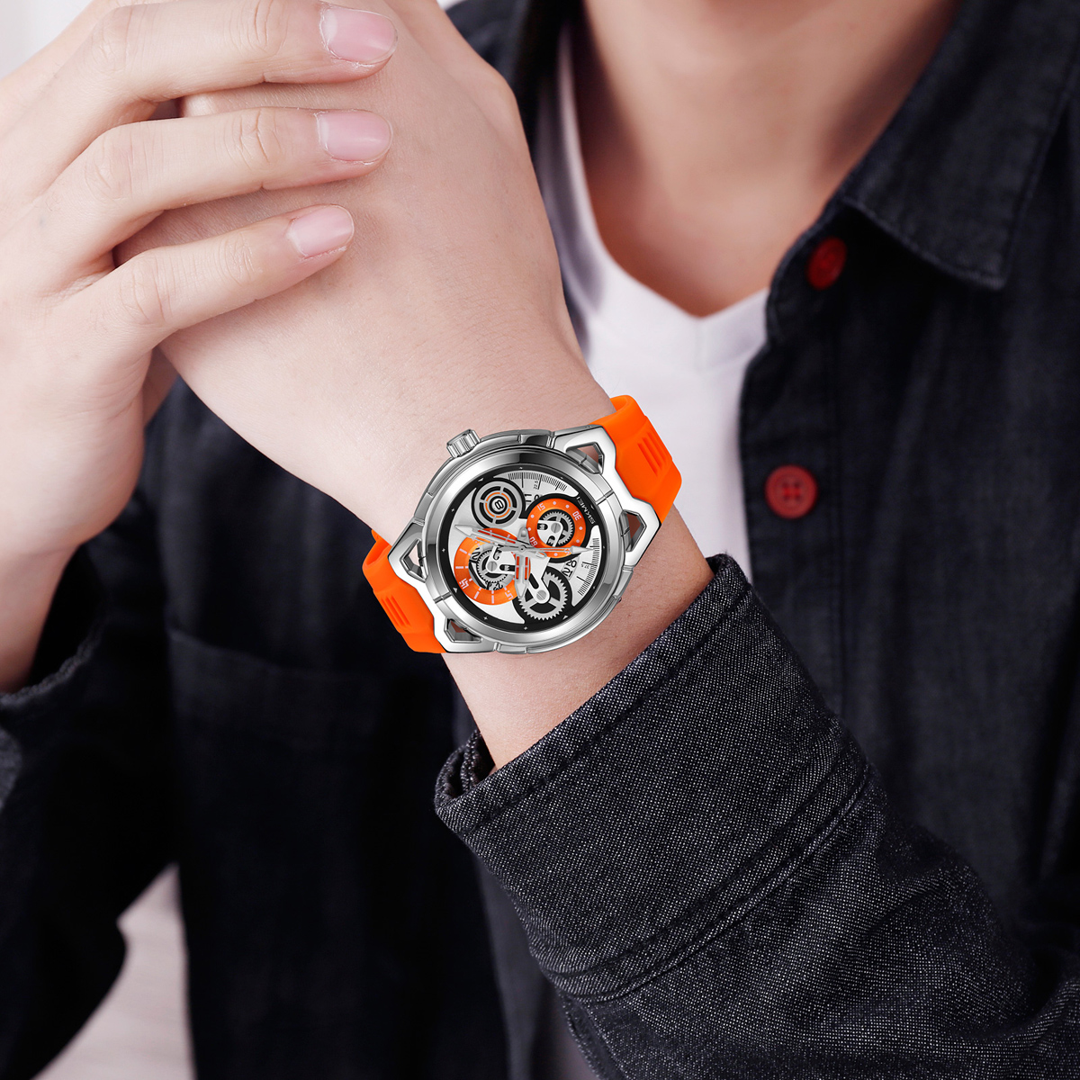 SKMEI 9349 Men's Quartz Silicone Watch