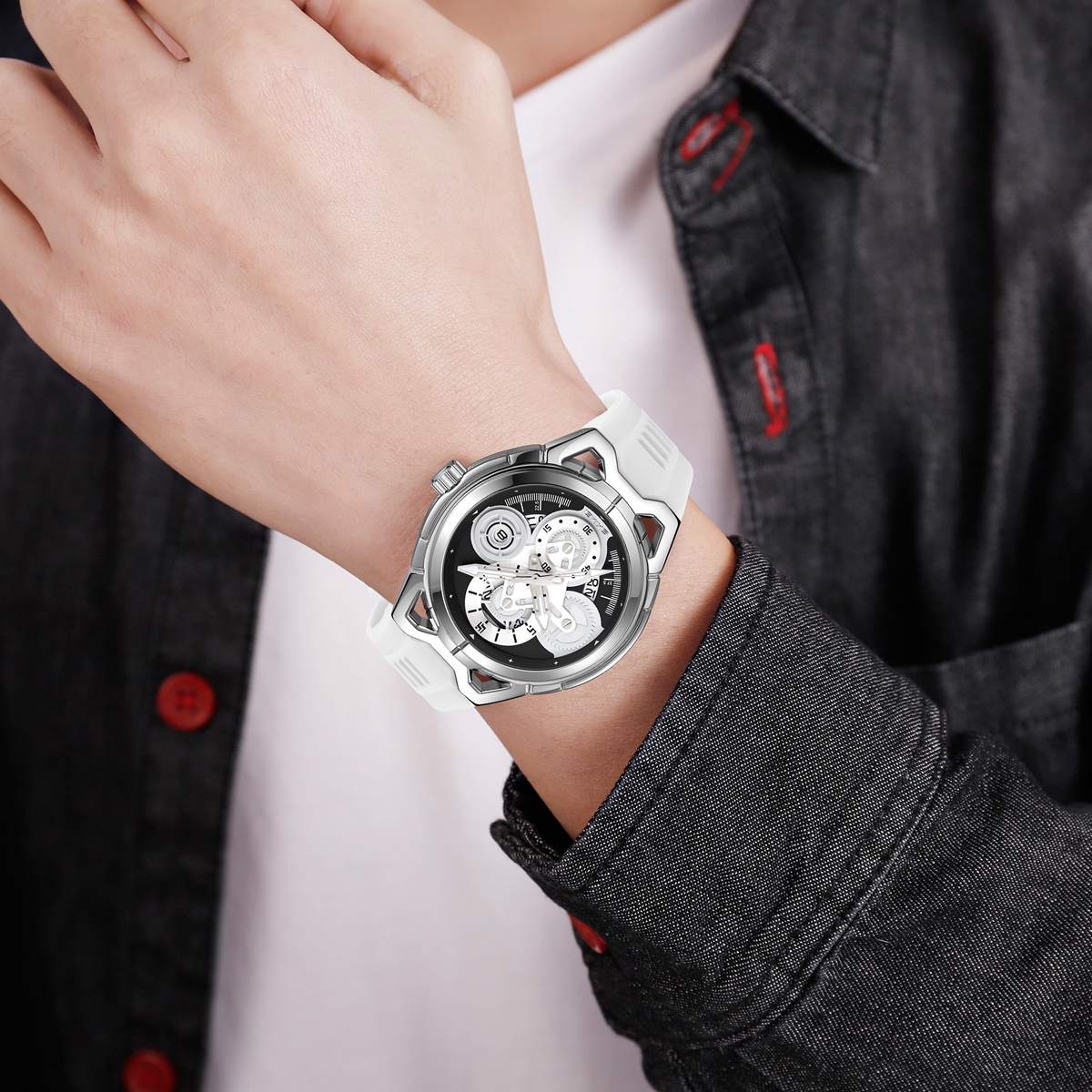 SKMEI 9349 Men's Quartz Silicone Watch