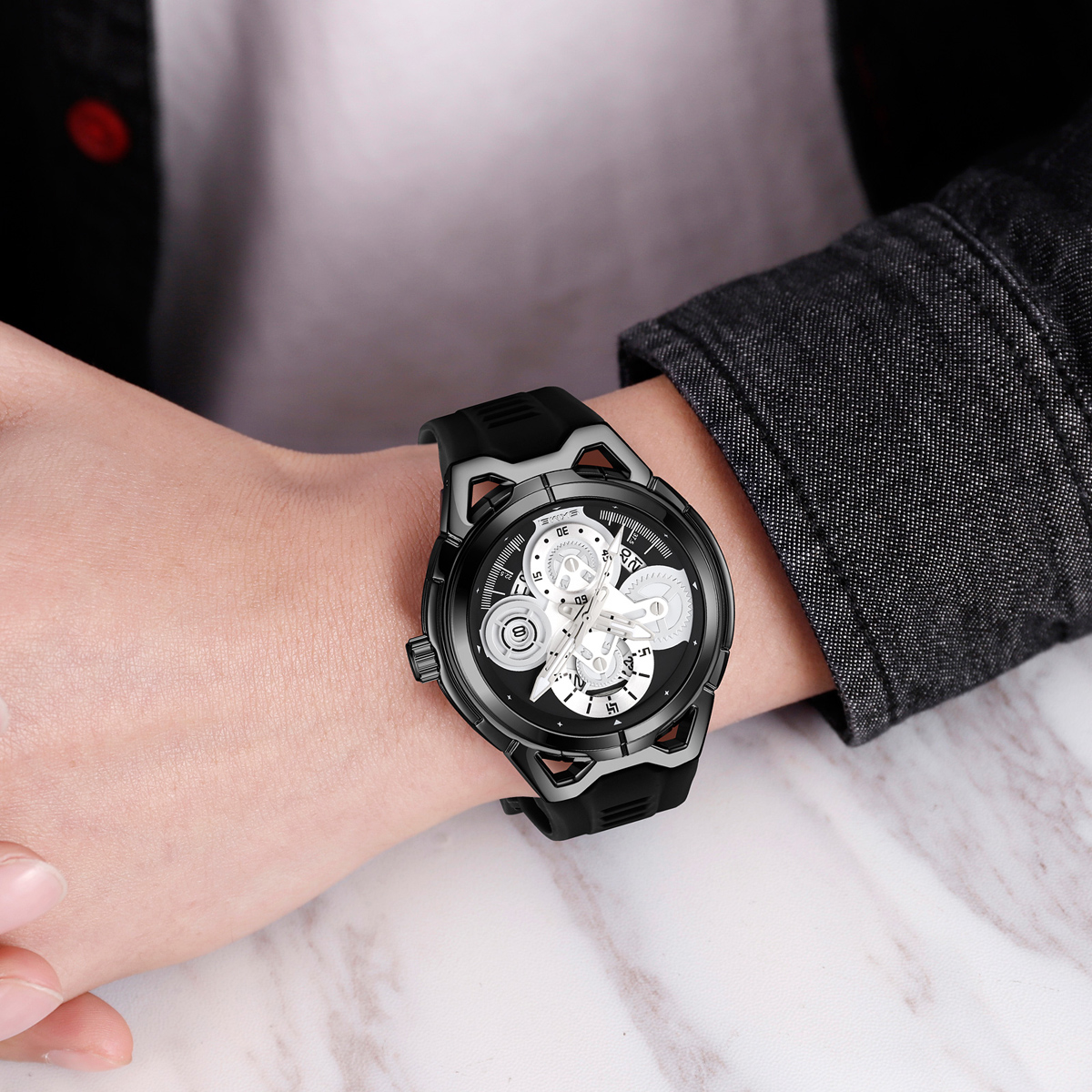 SKMEI 9349 Men's Quartz Silicone Watch