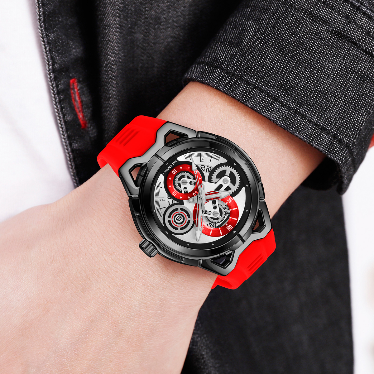 SKMEI 9349 Men's Quartz Silicone Watch