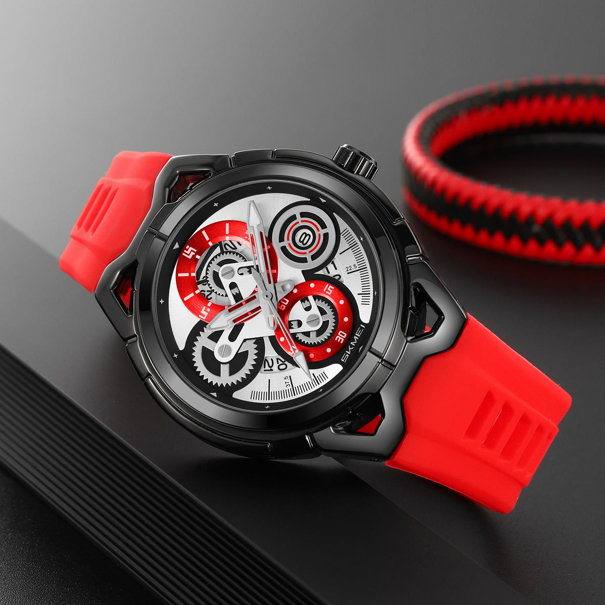 SKMEI 9349 Men's Quartz Silicone Watch