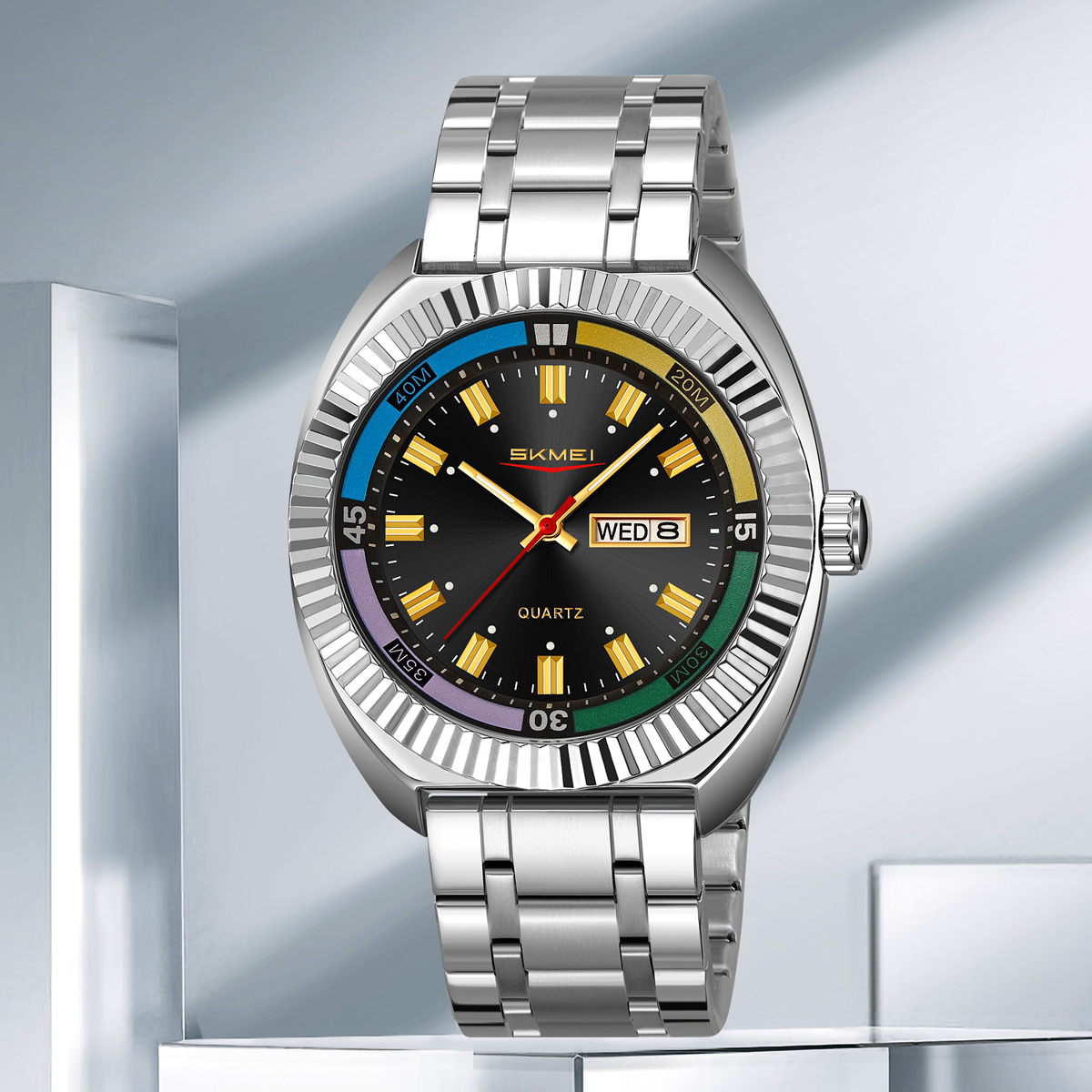 SKMEI 9353 stainless steel wrist quartz watches