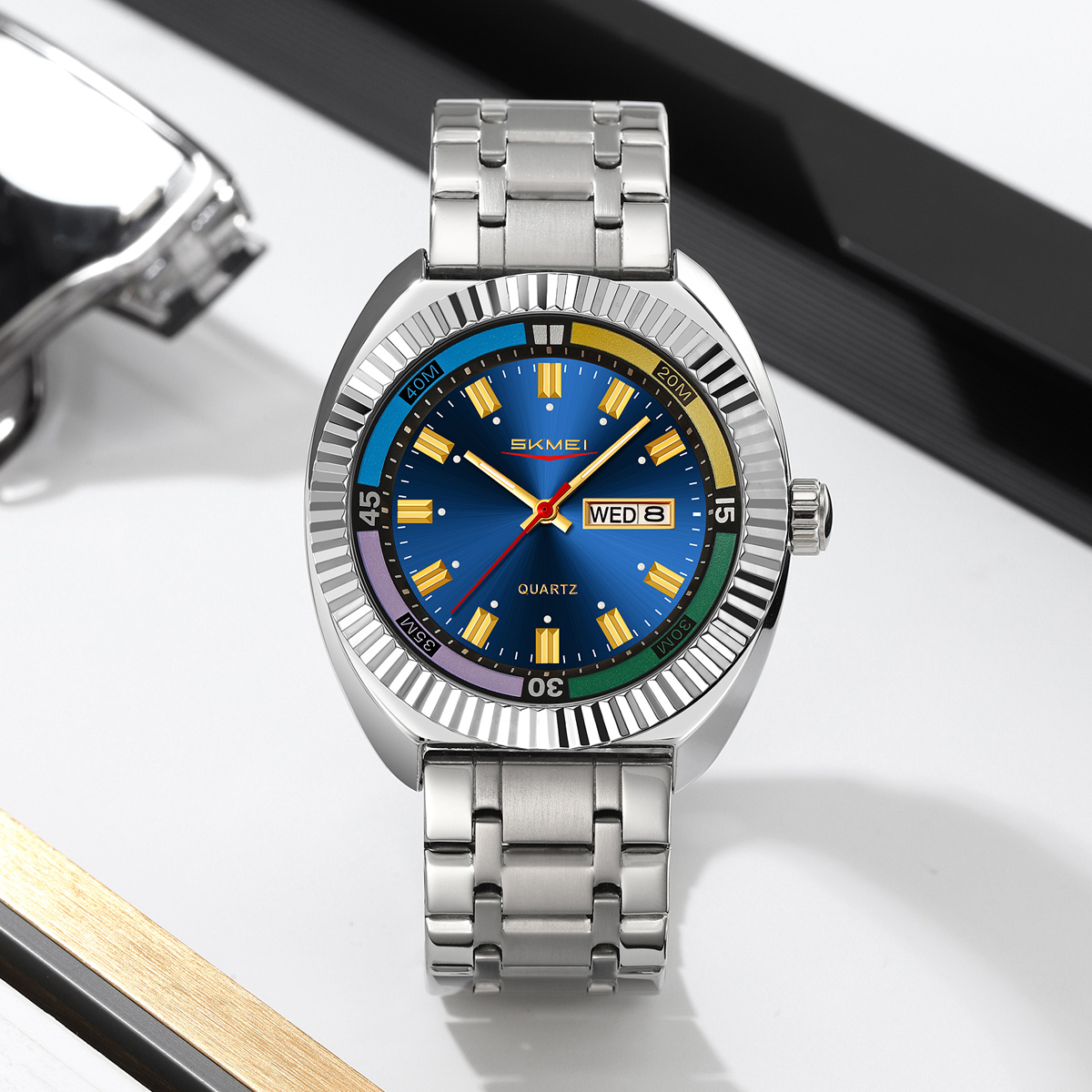 SKMEI 9353 stainless steel wrist quartz watches