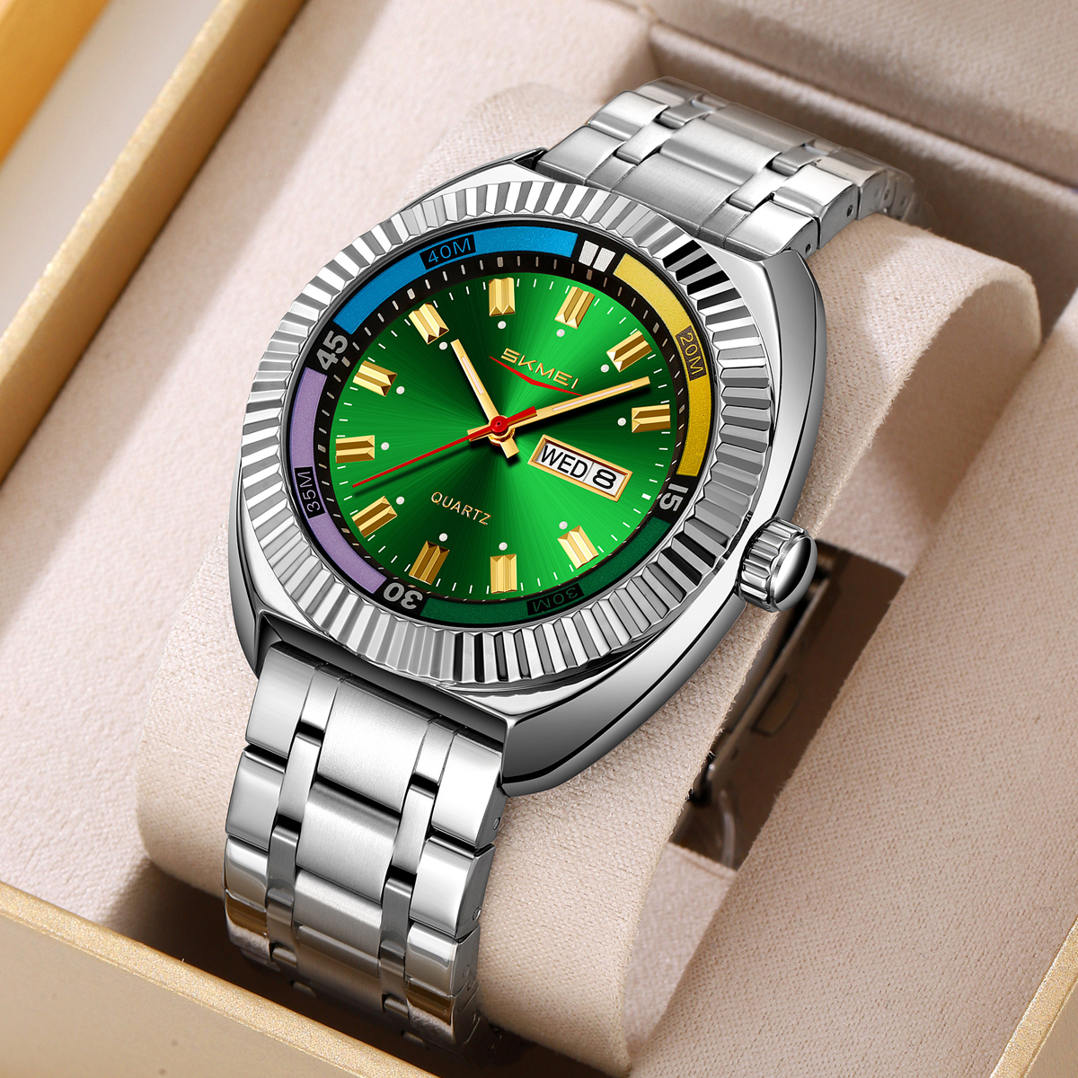 SKMEI 9353 stainless steel wrist quartz watches
