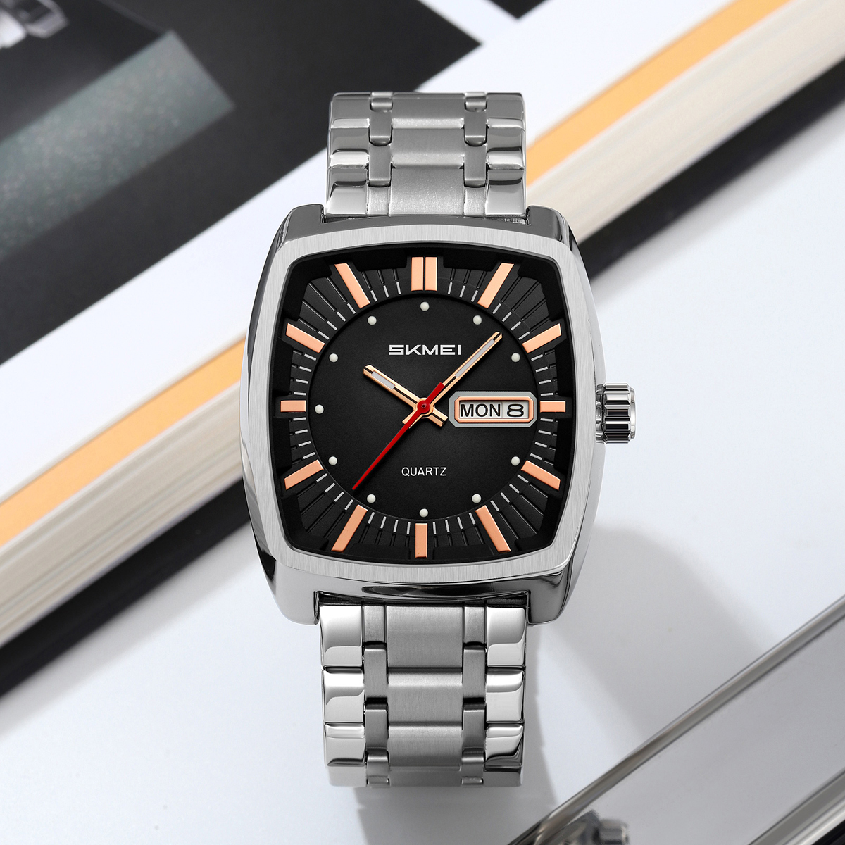 SKMEI 9354 Men Watches Square Dial Business Analog Quartz Watch