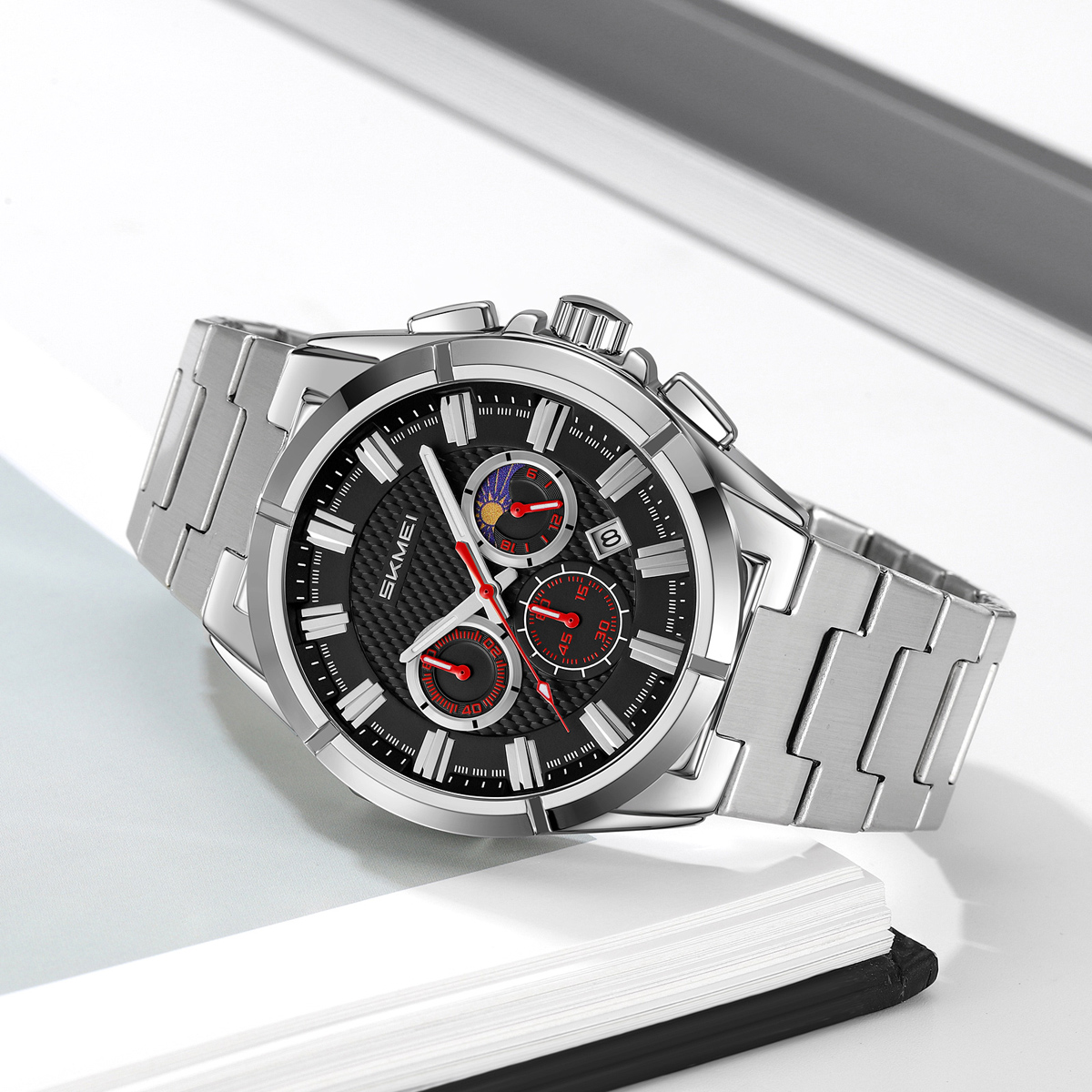 SKMEI 9355 Mens Watches Stainless Steel