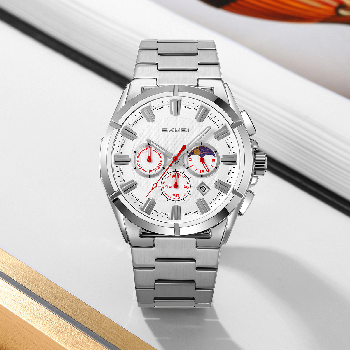 SKMEI 9355 Mens Watches Stainless Steel