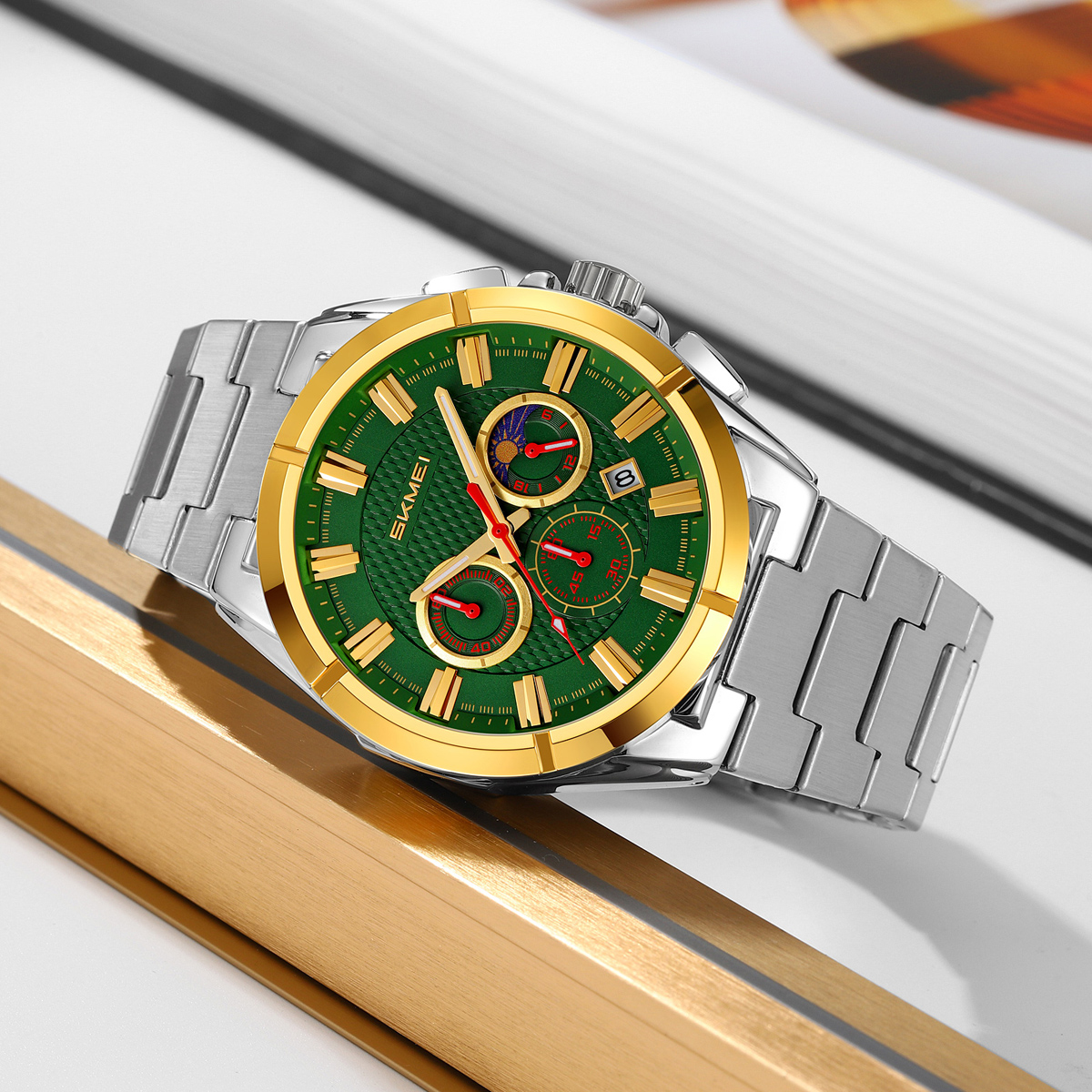 SKMEI 9355 Mens Watches Stainless Steel