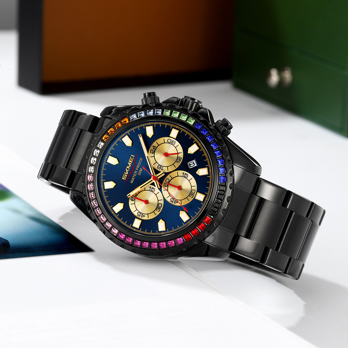 大人上品なおすすめコーデ Brand Skmei 9356 Watch Business Men's クラフト・布製品