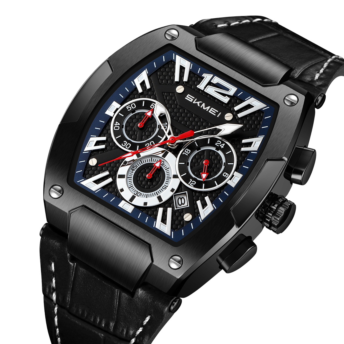  Genuine Leather 3ATM Waterproof Men Quartz Watch