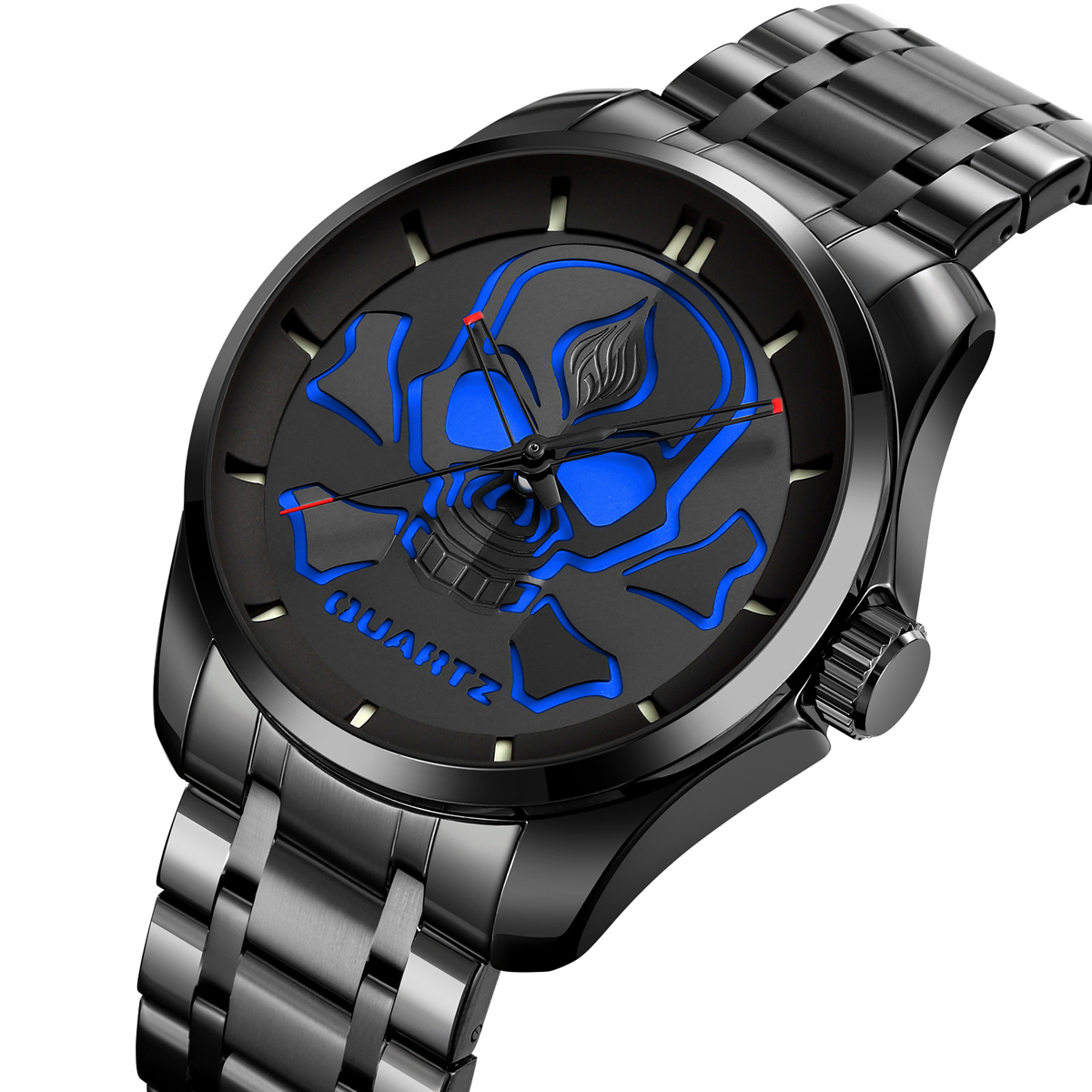 Wholesale New arrival Skmei 9358 Luxury Unique Skull Design Style Wristwatch