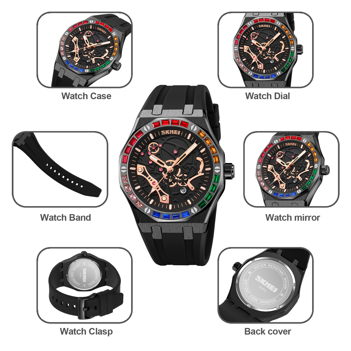 Skmei 9365 Men's Luxury Creative Design Quartz Wristwatch