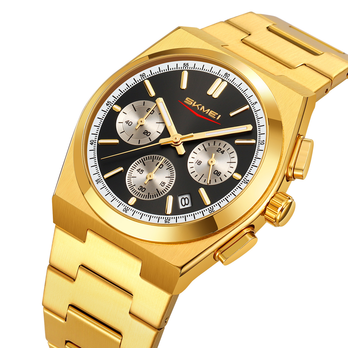 9371 Skmei Original Brand Chronograph Quartz Watch Stainless Steel