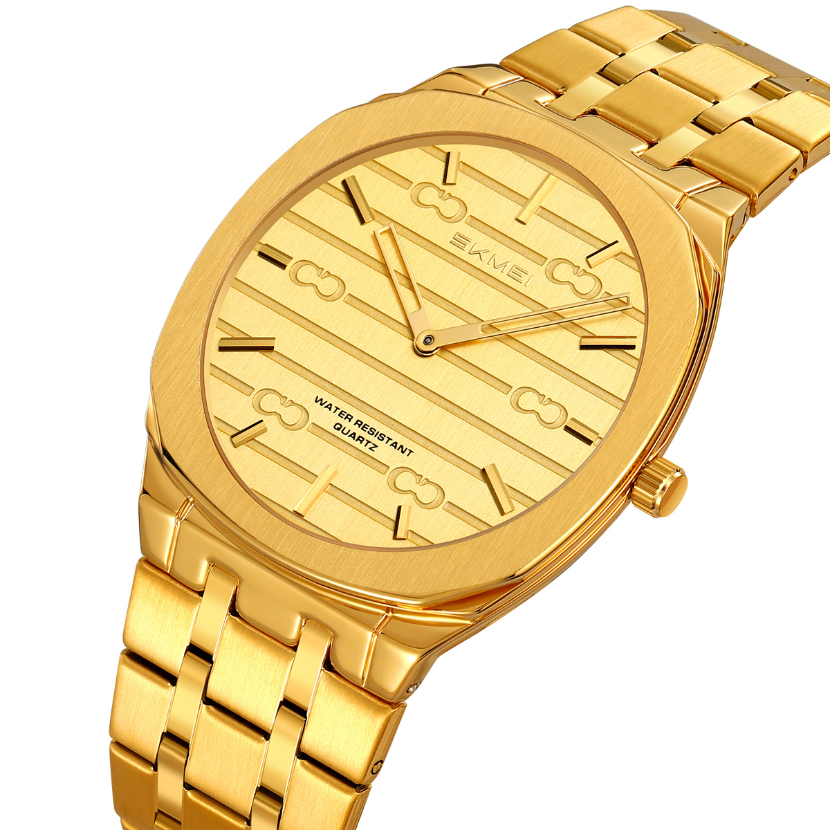 SKMEI 9372 Luxury Men's Quartz Watch with Stainless Steel Band